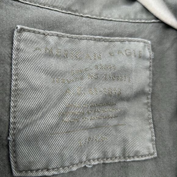 American Eagle Women's Army Green Military Style Cotton Jacket Size Small. - Picture 3 of 14